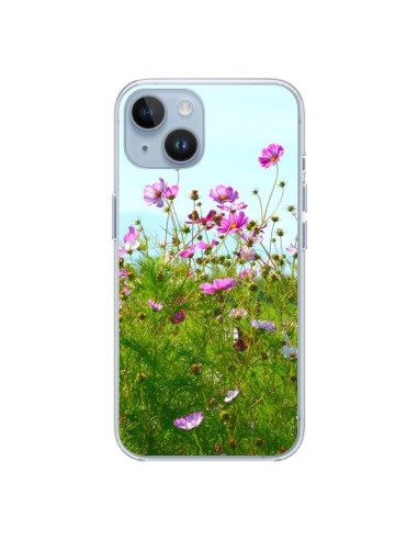 Coque iPhone 14 Fleurs Roses Champ - R Delean