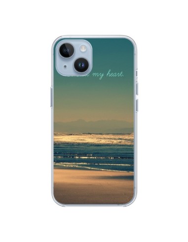 Coque iPhone 14 Be still my heart Mer Sable Beach Ocean - R Delean