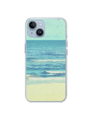 Coque iPhone 14 Life good day Mer Ocean Sable Plage Paysage - R Delean
