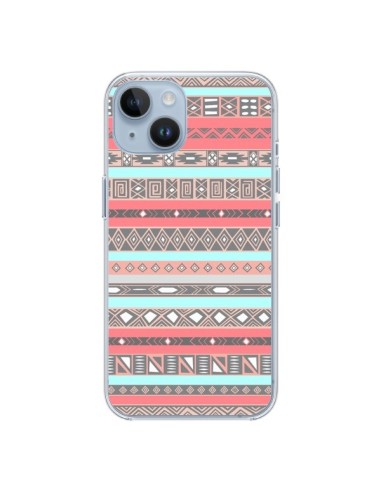 Coque iPhone 14 Azteque Aztec Rose Pastel - Rex Lambo