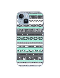 Coque iPhone 14 Azteque Aztec Bleu Pastel - Rex Lambo