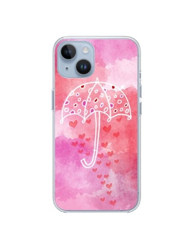 Coque iPhone 14 Parapluie Coeur Love Amour - Sylvia Cook