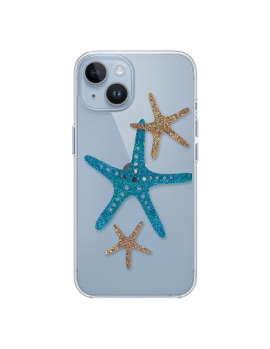 Coque iPhone 14 Etoile de Mer Starfish Transparente - Sylvia Cook