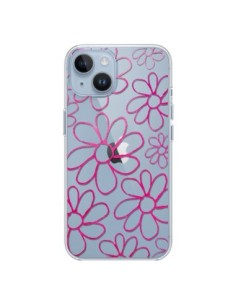 Cover iPhone 14 Giardino Fiorito Pink Trasparente -...