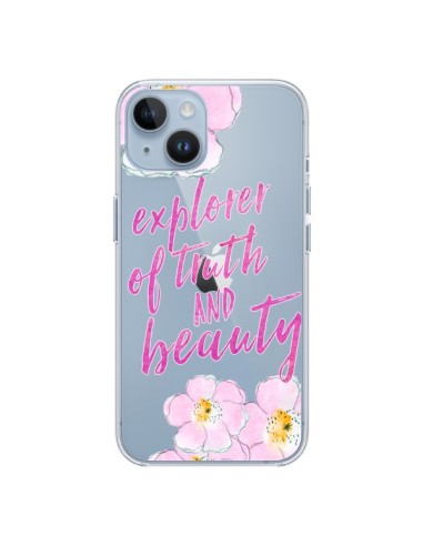 Coque iPhone 14 Explorer of Truth and Beauty Transparente - Sylvia Cook