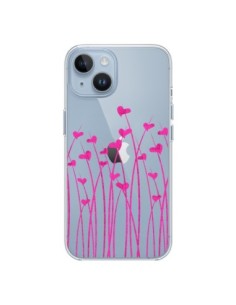 Coque iPhone 14 Love in Pink Amour Rose Fleur...