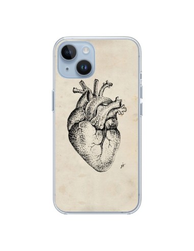 Coque iPhone 14 Coeur Vintage - Tipsy Eyes