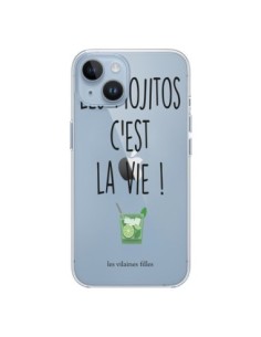 Coque iPhone 14 Les Mojitos, c'est la vie Transparente -...