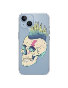 Coque iPhone 14 Tête de Mort Crane Punk Transparente -...