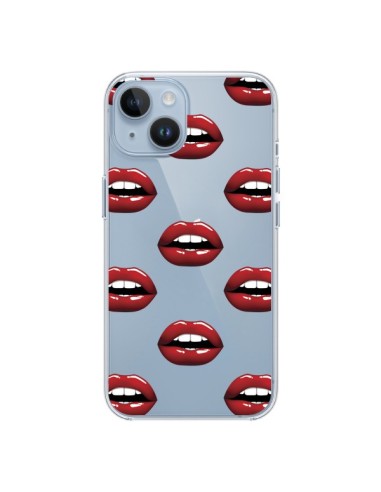 Coque iPhone 14 Lèvres Rouges Lips Transparente - Yohan B.