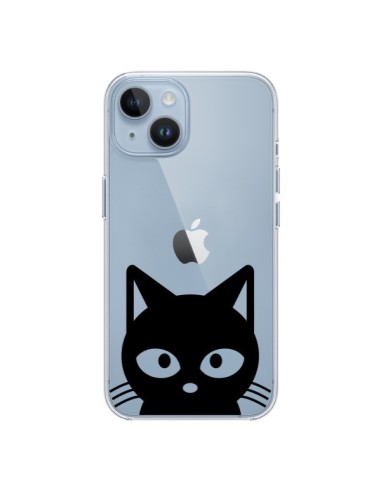 Coque iPhone 14 Tête Chat Noir Cat Transparente - Yohan B.