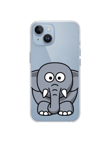 Coque iPhone 14 Elephant Animal Transparente - Yohan B.