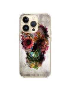 Coque iPhone 14 Pro Skull Flower Tête de Mort - Ali Gulec