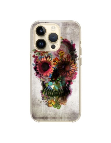 Coque iPhone 14 Pro Skull Flower Tête de Mort - Ali Gulec