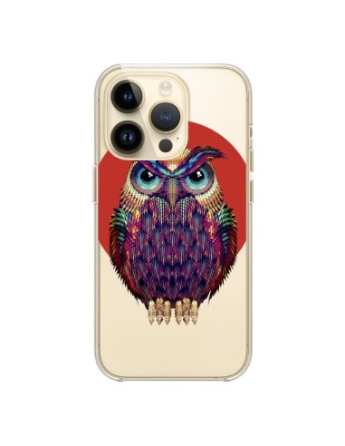 Coque iPhone 14 Pro Chouette Hibou Owl Transparente - Ali Gulec