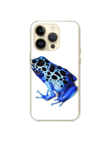 Coque iPhone 14 Pro Grenouille Bleue - Annya Kai