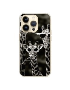 Cover iPhone 14 Pro Giraffa Swag Famiglia Giraffe  -...