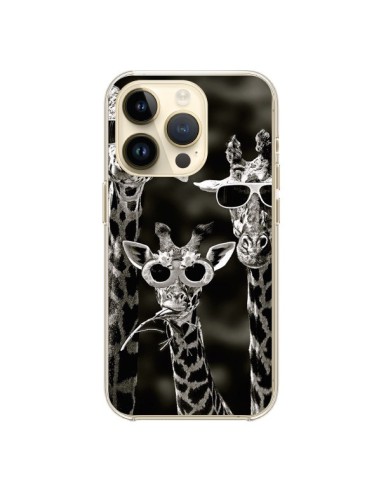 Coque iPhone 14 Pro Girafe Swag Lunettes Familiy Giraffe - Asano Yamazaki