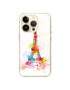 Coque iPhone 14 Pro Paris Tour Eiffel Muticolore - Asano...