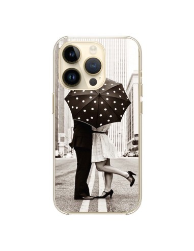 Coque iPhone 14 Pro Secret under Umbrella Amour Couple Love - Asano Yamazaki