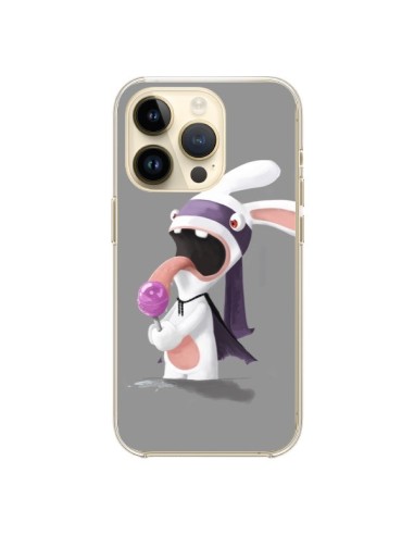 Coque iPhone 14 Pro Lapin Crétin Sucette - Bertrand Carriere