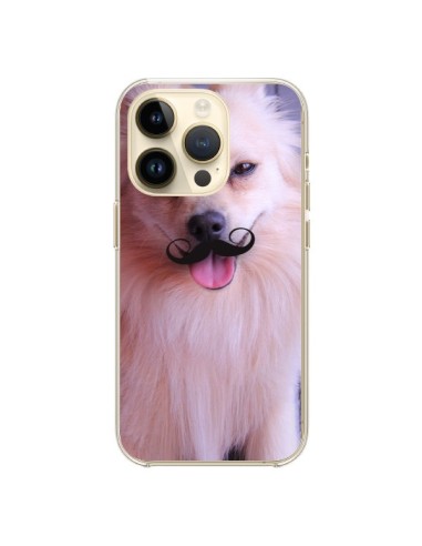 Coque iPhone 14 Pro Clyde Chien Movember Moustache - Bertrand Carriere
