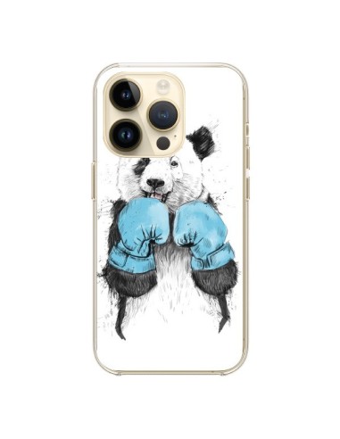 Coque iPhone 14 Pro Winner Panda Boxeur - Balazs Solti