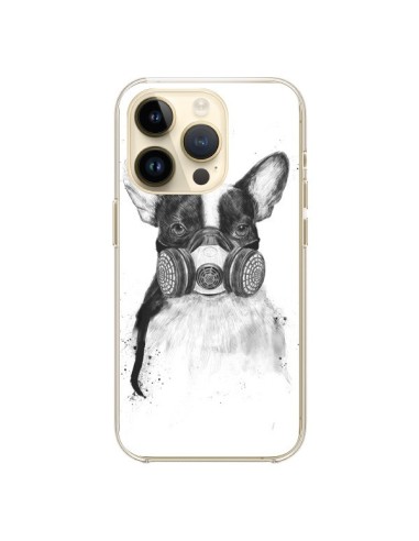 Coque iPhone 14 Pro Tagueur Bulldog Dog Chien Big City Life - Balazs Solti