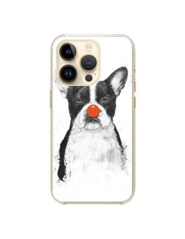 Coque iPhone 14 Pro Clown Bulldog Chien Dog - Balazs Solti