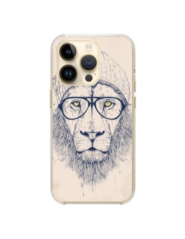 iPhone 14 Pro Case Cool Lion Glasses - Balazs Solti