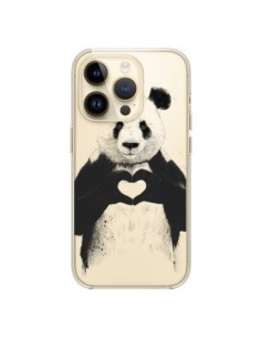 Coque iPhone 14 Pro Panda All You Need Is Love...