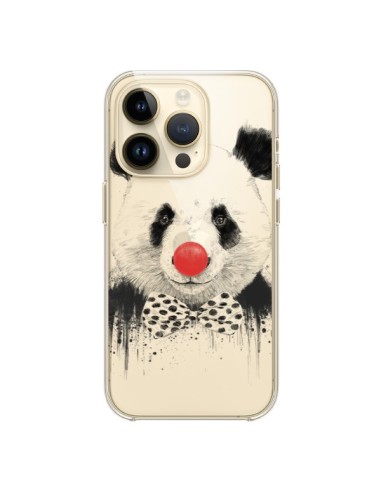 Cover iPhone 14 Pro Clown Panda Trasparente - Balazs Solti