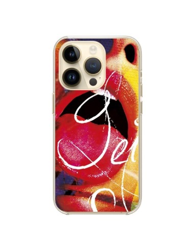 Coque iPhone 14 Pro Get Bouche Sexy - Brozart