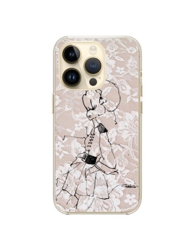iPhone 14 Pro Case Draft Girl Lace Fashion - Cécile