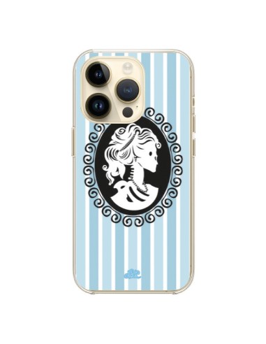 Coque iPhone 14 Pro Camée Squelette Bleue - Enilec