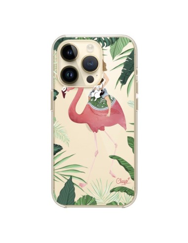 iPhone 14 Pro Case Lolo Love Pink Flamingo Dog Clear - Chapo