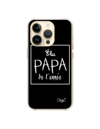 Coque iPhone 14 Pro Elu Papa de l'Année Noir - Chapo