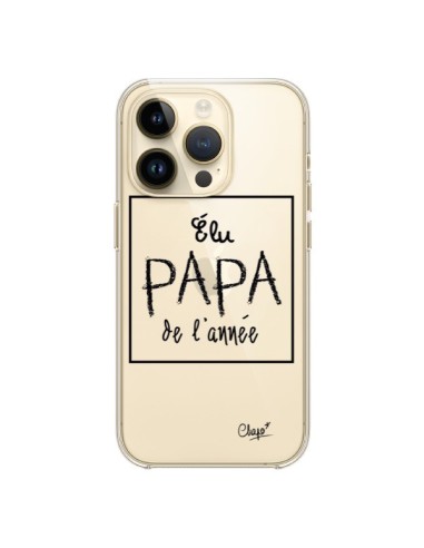 Coque iPhone 14 Pro Elu Papa de l'Année Transparente - Chapo