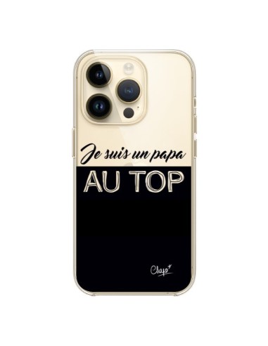 Cover iPhone 14 Pro Sono un Papà al Top Trasparente - Chapo
