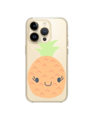 Coque iPhone 14 Pro Ananas Pineapple Fruit Transparente - Claudia Ramos