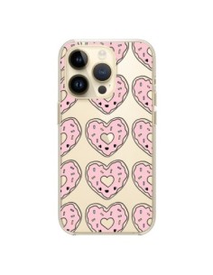 iPhone 14 Pro Case Donut Heart Pink Clear - Claudia Ramos