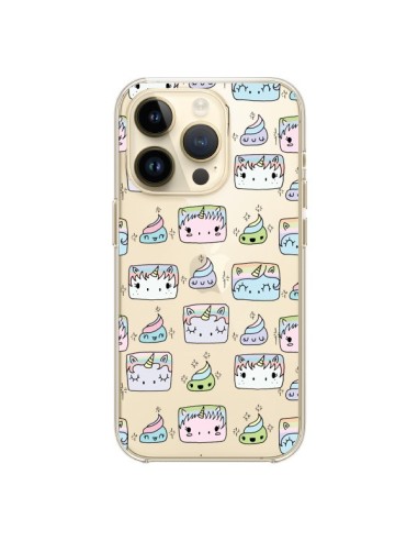 Coque iPhone 14 Pro Licorne Unicorn Cute Swag Transparente - Claudia Ramos