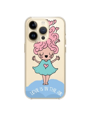 iPhone 14 Pro Case Love Is In The Air Girl Clear - Claudia Ramos