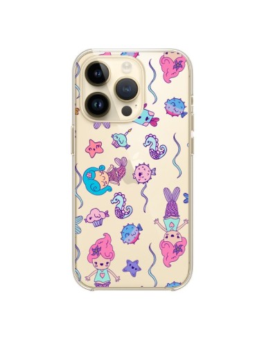 Coque iPhone 14 Pro Mermaid Petite Sirene Ocean Transparente - Claudia Ramos