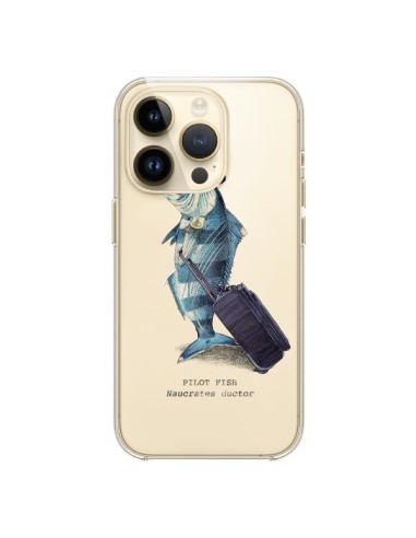 Coque iPhone 14 Pro Pilot Fish Poisson Pilote Transparente - Eric Fan