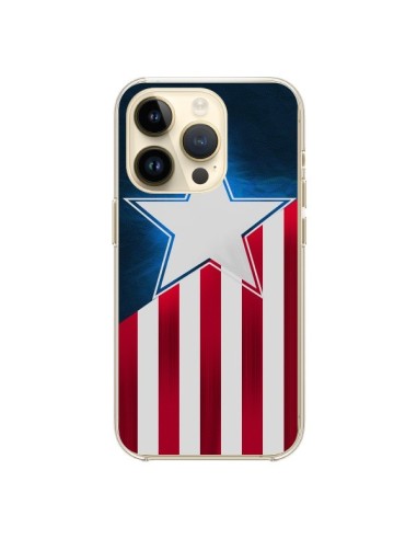 Coque iPhone 14 Pro Captain America - Eleaxart