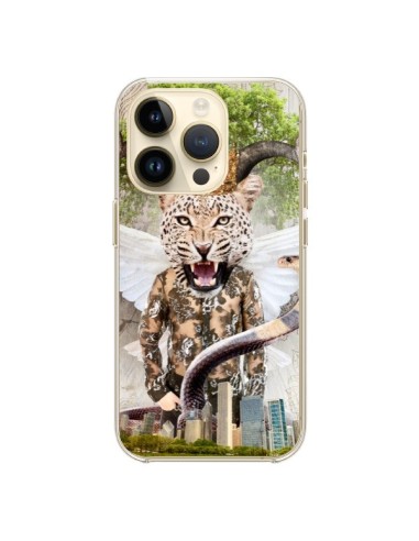Coque iPhone 14 Pro Hear Me Roar Leopard - Eleaxart