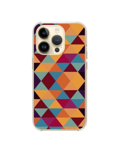 iPhone 14 Pro Case Aztec Triangle Orange - Eleaxart
