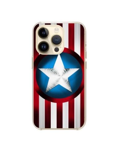 Coque iPhone 14 Pro Captain America Great Defender - Eleaxart