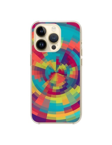 iPhone 14 Pro Case Color Spiral Red Green - Eleaxart